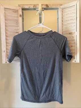 Kids Athletic Crew Neck Shirt - Blue-Gray